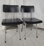 Set 2x Stoel Retro Vintage Industrieel Stijl Friso Kramer, Ophalen, Gebruikt, Zwart, Metaal