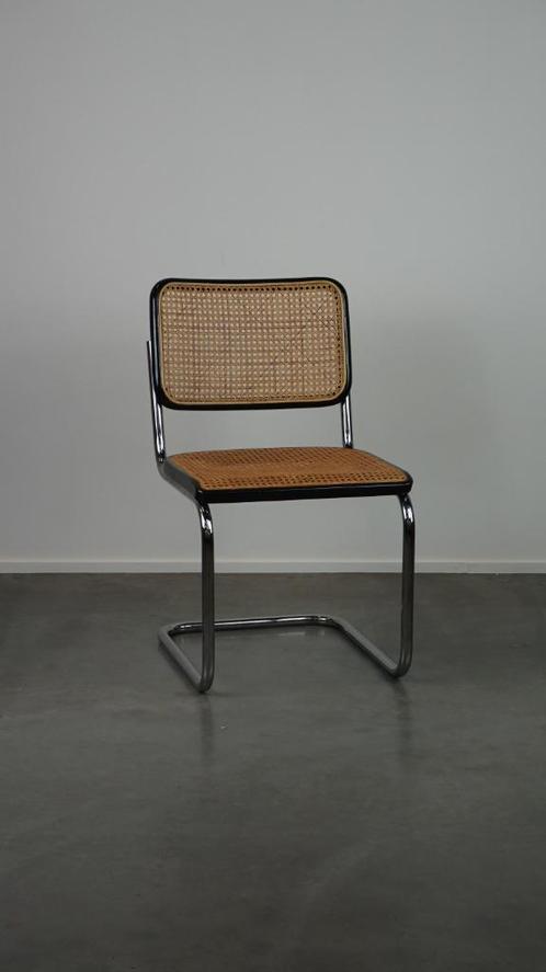 Vintage Marcel Breuer design stoel voor Thonet model S32, Huis en Inrichting, Stoelen, Gebruikt, Eén, Metaal, Riet of Rotan, Overige kleuren