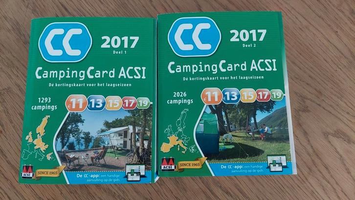 CampingCard ACSI 2017 set 2 dln, Boeken, Reisgidsen, Zo goed als nieuw, Reisgids of -boek, Europa, Ophalen
