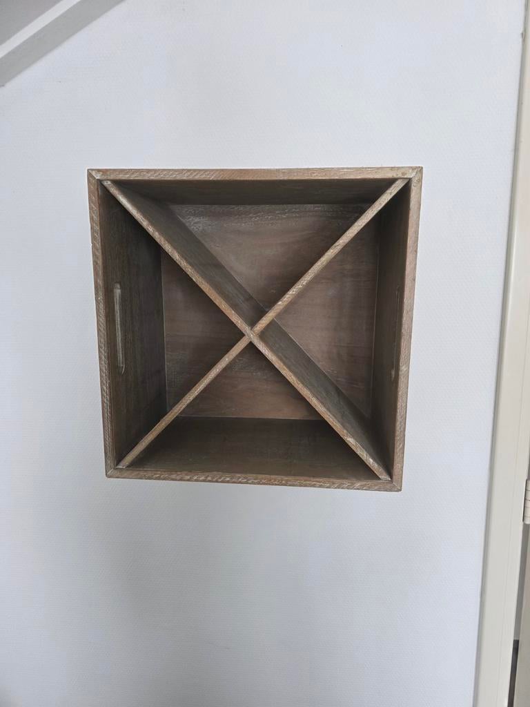 Riverdale Wijnrek / Opbergbox - Hout, Huis en Inrichting, Woonaccessoires | Wijnrekken, Gebruikt, Ophalen of Verzenden, Minder dan 5 flessen
