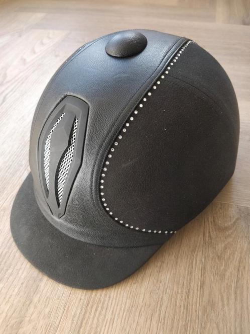 Equestrian Premiere zwarte paardrij cap - helm maat 58, Dieren en Toebehoren, Paardrijkleding, Gebruikt, Dames, Cap, Dressuur
