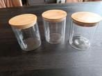 3 voorraad potten met bamboe deksel, Ophalen, Nieuw, Overige materialen, Pot, Bus of Blik