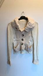 Wollen jasje met vilt - Maat S, Kleding | Dames, Wit, Ophalen of Verzenden, Zo goed als nieuw, Jasje