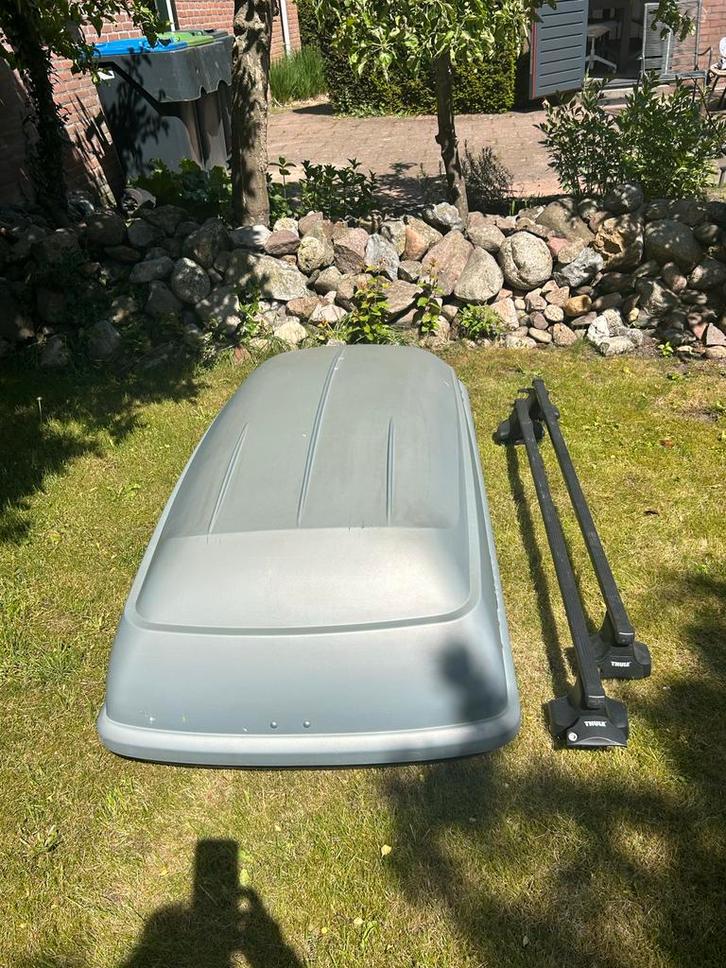 Dakkoffer Volvo + Thule Dakdragers - Weinig Gebruikt, Auto diversen, Dakkoffers, Zo goed als nieuw, Ophalen