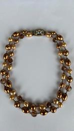 Ketting met champagne kleurige parels en mooi slot, Sieraden, Tassen en Uiterlijk, Antieke sieraden, Ophalen of Verzenden, Overige materialen