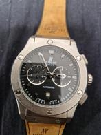 Hublot Geneve Automatisch Horloge met Leerband, Overige merken, Staal, Polshorloge, Ophalen of Verzenden