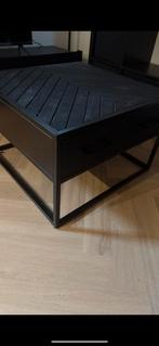 Zwarte Mangohouten Salontafel met Lades, Huis en Inrichting, Tafels | Salontafels, Vierkant, Zo goed als nieuw, Minder dan 50 cm