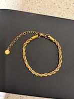 Stainless steel armband goud, Ophalen of Verzenden, Nieuw, Goud, Staal