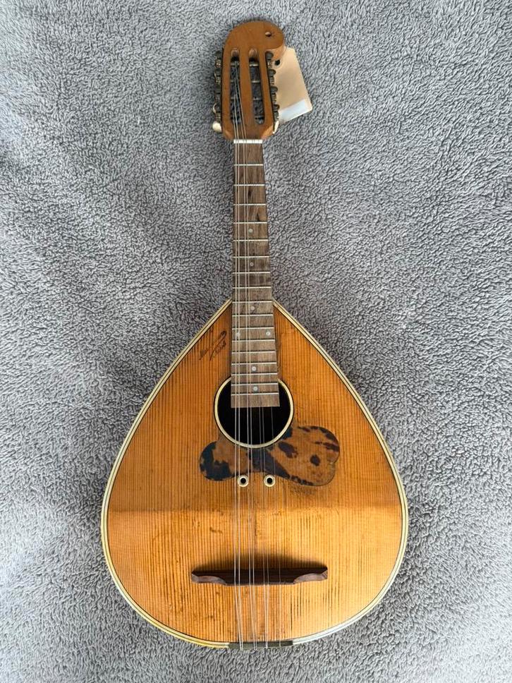 Antieke Napolitaanse Mandoline – Mari Joudino, Italië, Muziek en Instrumenten, Snaarinstrumenten | Mandolines, Gebruikt, Ophalen of Verzenden