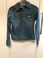spijkerblouse overhemd met drukknopen – S, Kleding | Dames, Blouses en Tunieken, Blauw, Ophalen of Verzenden, Zo goed als nieuw