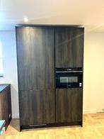 Hoge kastopstelling donker eiken hout 196 koelkast + oven, Huis en Inrichting, Ophalen, Nieuw, Bruin, Overige typen