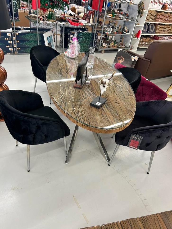 Eettafel + 4 eetstoelen + salontafel VOOR MAAR €1850‼️, Huis en Inrichting, Complete eetkamers, Nieuw, 4 tot 6 stoelen, Ophalen