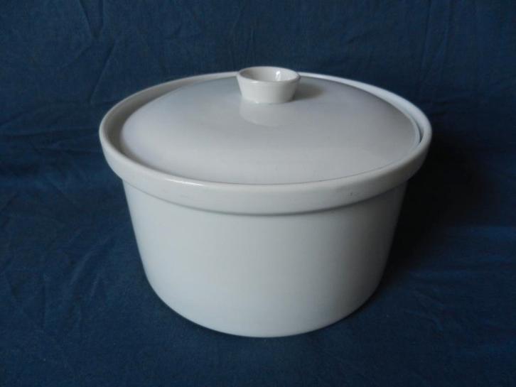 Witte dekselschaal terrine Arabia Kilta Teema ontw Kaj Frank, Huis en Inrichting, Keuken | Servies, Nieuw, Schaal of Schalen, Effen