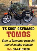T.K. Gevraagd - Gezocht TOMOS Snor - Brommer Bel: 0644169700, Ophalen, Gebruikt, Maximaal 45 km/u, 2 versnellingen