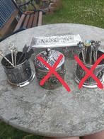 Douwe Egberts verzilverde lepel vaasje en  lepeldoos, Antiek en Kunst, Ophalen of Verzenden