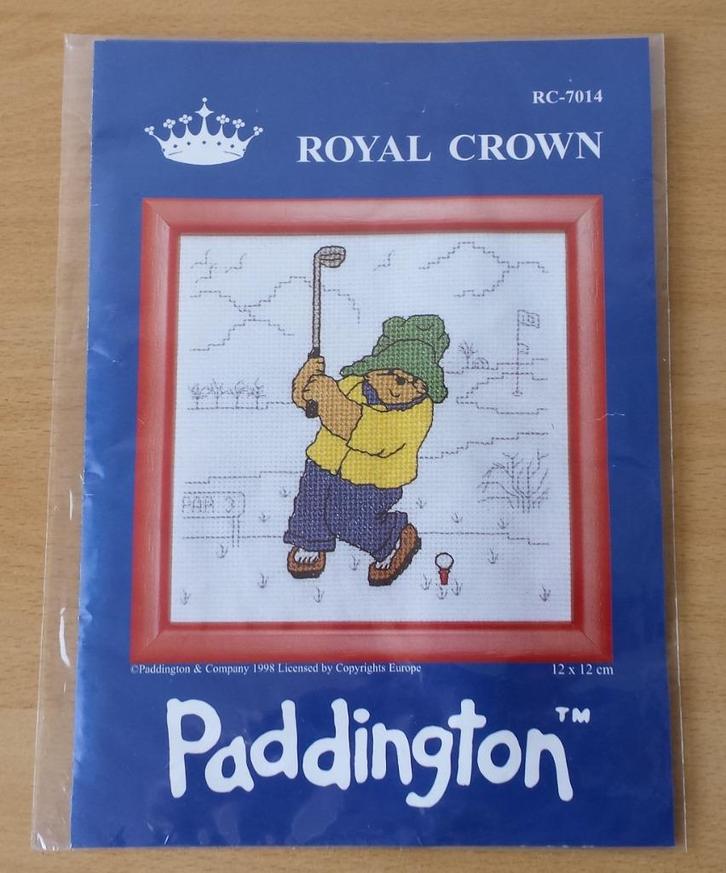 Beertje Paddington Golft Pakket - Royal Crown - nr.7014, Hobby en Vrije tijd, Borduren en Borduurmachines, Nieuw, Borduurpakket