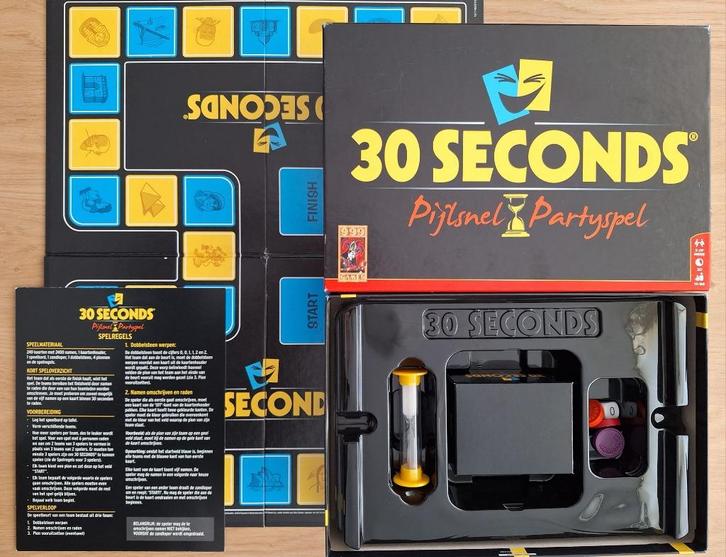 30 Seconds - Zwart (999 GameS), Hobby en Vrije tijd, Gezelschapsspellen | Bordspellen, Zo goed als nieuw, Een of twee spelers