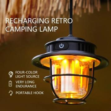 USB-C oplaadbare retro LED camping hang lamp / lantaarn beschikbaar voor biedingen