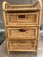 Rotan ladenkastje, Huis en Inrichting, Kasten | Ladekasten, Ophalen, Gebruikt, 50 tot 100 cm, 3 of 4 laden