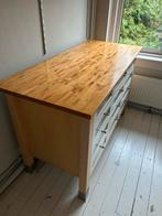 IKEA Ladekast/Keukenblok met Lades, Huis en Inrichting, Ophalen, Gebruikt, 100 tot 150 cm, Grenenhout