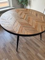 Eettafel Mateo visgraat 1.20m - Zo Goed Als Nieuw!, Huis en Inrichting, Tafels | Eettafels, Ophalen, 100 tot 150 cm, Rond, Zo goed als nieuw