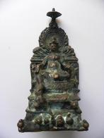 Antiek Javaans bronzen beeldje Hindoe god Kubera, Ophalen of Verzenden