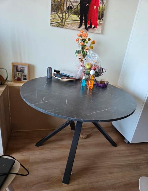 Mariedamm, Huis en Inrichting, Tafels | Eettafels, Zo goed als nieuw, 100 tot 150 cm, 100 tot 150 cm, Vier personen, Rond, Ophalen
