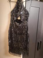 Glitterjurkjes met franjes - Goud & Zwart - Maat S, Kleding | Dames, Jurken, Zwart, Nieuw, Ophalen of Verzenden, Maat 36 (S)