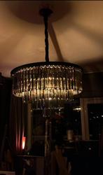 Mooie kroonluchter in het mat zwart 60 cm new, Ophalen of Verzenden, Nieuw, Glas