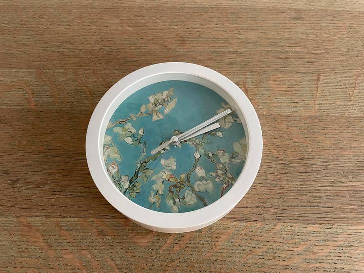 Schattig geupcycled ‘Van Gogh’ klokje, Huis en Inrichting, Woonaccessoires | Klokken, Nieuw, Wandklok, Analoog, Ophalen of Verzenden