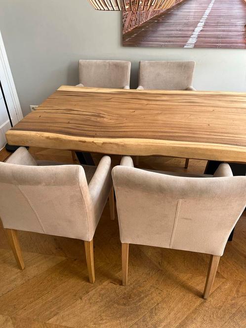 Mobitec | 5 comfortabele eetkamer stoelen, Huis en Inrichting, Stoelen, Gebruikt, Vijf, Zes of meer stoelen, Hout, Overige kleuren