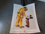 Vintage Disney poster Mickey and the firefighter, Nieuw, Ophalen of Verzenden, Plaatje of Poster, N.v.t