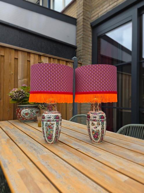 Twee vaaslampen, Tuin en Terras, Terrasdelen en Vlonders, Nieuw, Hout, Ophalen of Verzenden
