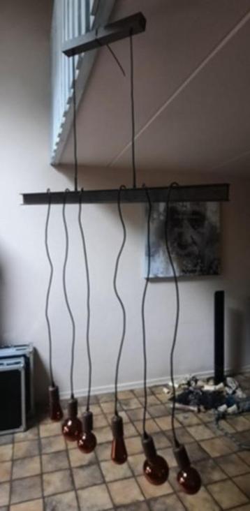 Industriële hanglamp met 6 lampen beschikbaar voor biedingen