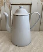 Brocante maille witte koffiepot, Ophalen of Verzenden