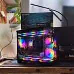 Zwart rgb game pc veel nieuw AM5 32gb RTX 5060 8gb 3 fan, 32 GB, Zelfgebouwde PC, Zo goed als nieuw, Gaming