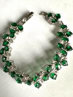 Swarovski kristallen verzilverde armband, Met kristal, Overige materialen, Verzenden, Zo goed als nieuw