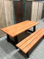 Douglas houten tafel en bank, Tuin en Terras, Tuintafels, Ophalen, Nieuw, Rechthoekig, Hout