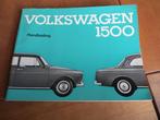 Instructieboek Volkswagen 1500 Ponton + Variant 1963 nieuw!, Ophalen of Verzenden