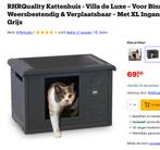 Katten/ kleine hondenhuisje voor binnen/ buiten z.g.a.n., Dieren en Toebehoren, Ophalen of Verzenden, Zo goed als nieuw, Minder dan 75 cm