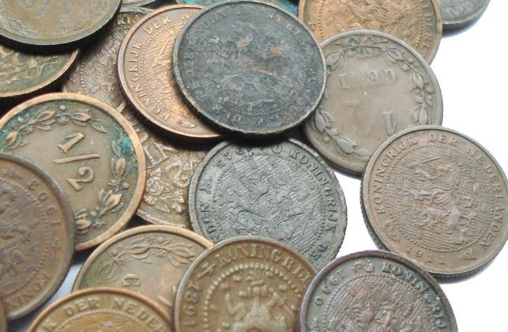 Nederland lot met 60x 0,5 cent Willem III & Wilhelmina, Postzegels en Munten, Munten | Nederland, Koningin Wilhelmina, Ophalen of Verzenden