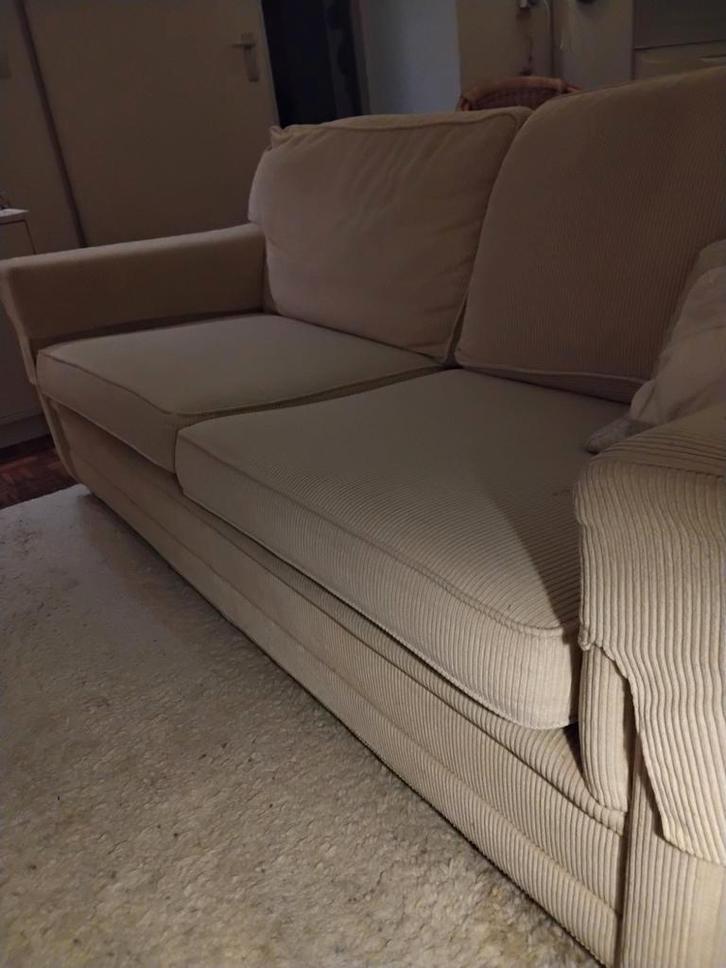 Ribfluwelen Koekkoek Bank - 2 en half-zits, Huis en Inrichting, Banken | Bankstellen, Gebruikt, Rechte bank, Driepersoons, 200 tot 250 cm