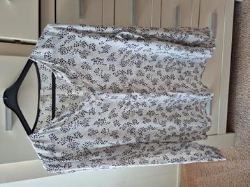 Esprit blouse wit met donker en lichte blauwe, maat 38 beschikbaar voor biedingen