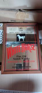 Authentieke oude reclamespiegel White Horse whisky, Verzamelen, Merken en Reclamevoorwerpen, Reclamebord, Ophalen of Verzenden