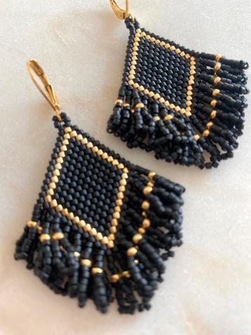 Beaded Parisian Style fringes oorbellen / RVS beschikbaar voor biedingen