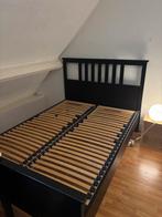 Ikea Hemnes bedframe 140x200 + lattenbodem, Huis en Inrichting, Ophalen, Gebruikt, Zwart, Tweepersoons