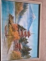 Chinees borduursel borduurwerk in lijst, Ophalen of Verzenden, Zo goed als nieuw, Handborduren, Overige typen