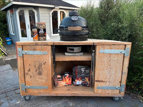BBQ Kamado inclusief buitenkeuken (hoek), Tuin en Terras, Houtskoolbarbecues, Gebruikt, Ophalen