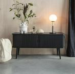 Zuiver Barbier Dressoir Zwart / TV / Media kast, Huis en Inrichting, Kasten | Dressoirs, Ophalen, 100 tot 150 cm, 25 tot 50 cm