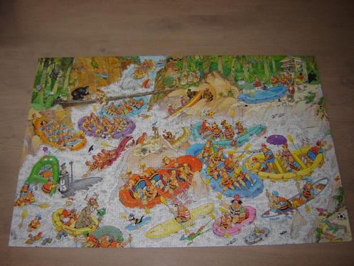 Puzzel Jan van Haasteren WILD WATER RAFTEN 1500 st., Hobby en Vrije tijd, Denksport en Puzzels, Zo goed als nieuw, Legpuzzel, 500 t/m 1500 stukjes